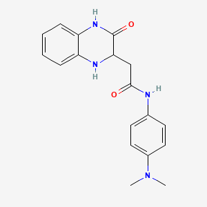 molecular formula C18H20N4O2 B2786663 N-[4-(dimethylamino)phenyl]-2-(3-oxo-1,2,3,4-tetrahydroquinoxalin-2-yl)acetamide CAS No. 355114-98-6