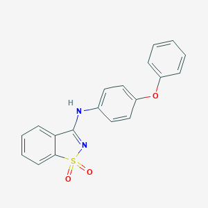 molecular formula C19H14N2O3S B278670 N-(1,1-dioxido-1,2-benzisothiazol-3-yl)-N-(4-phenoxyphenyl)amine 
