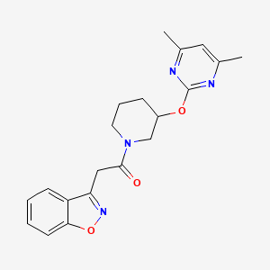 2-(Benzo[d]isoxazol-3-yl)-1-(3-((4,6-dimethylpyrimidin-2-yl)oxy)piperidin-1-yl)ethanone
