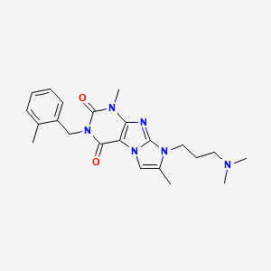 8-(3-(dimethylamino)propyl)-1,7-dimethyl-3-(2-methylbenzyl)-1H-imidazo[2,1-f]purine-2,4(3H,8H)-dione