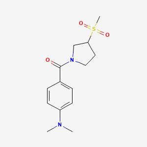 (4-(Dimethylamino)phenyl)(3-(methylsulfonyl)pyrrolidin-1-yl)methanone