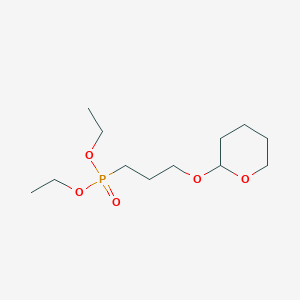 molecular formula C12H25O5P B2786773 Diethyl (3-((tetrahydro-2H-pyran-2-yl)oxy)propyl)phosphonate CAS No. 117144-98-6