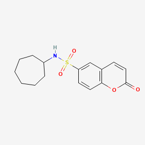 molecular formula C16H19NO4S B2786848 N-cycloheptyl-2-oxo-2H-chromene-6-sulfonamide CAS No. 942864-33-7