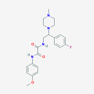 molecular formula C22H27FN4O3 B2786873 N1-(2-(4-fluorophenyl)-2-(4-methylpiperazin-1-yl)ethyl)-N2-(4-methoxyphenyl)oxalamide CAS No. 898432-11-6