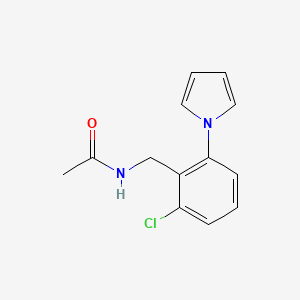 molecular formula C13H13ClN2O B2786902 N-[2-chloro-6-(1H-pyrrol-1-yl)benzyl]acetamide CAS No. 866043-38-1