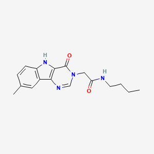 molecular formula C17H20N4O2 B2786909 N-butyl-2-{8-methyl-4-oxo-3H,4H,5H-pyrimido[5,4-b]indol-3-yl}acetamide CAS No. 1105201-95-3