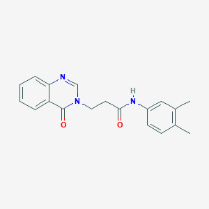 molecular formula C19H19N3O2 B278691 N-(3,4-dimethylphenyl)-3-(4-oxoquinazolin-3-yl)propanamide 