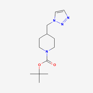 molecular formula C13H22N4O2 B2786920 tert-butyl 4-((1H-1,2,3-triazol-1-yl)methyl)piperidine-1-carboxylate CAS No. 333985-87-8