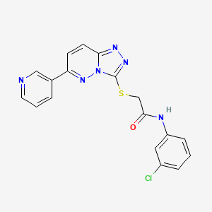 molecular formula C18H13ClN6OS B2786921 N-(3-chlorophenyl)-2-{[6-(pyridin-3-yl)-[1,2,4]triazolo[4,3-b]pyridazin-3-yl]sulfanyl}acetamide CAS No. 891107-42-9