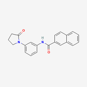 molecular formula C21H18N2O2 B2786931 N-[3-(2-oxopyrrolidin-1-yl)phenyl]naphthalene-2-carboxamide CAS No. 941993-38-0