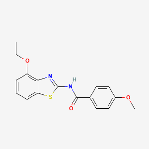 molecular formula C17H16N2O3S B2786938 N-(4-ethoxy-1,3-benzothiazol-2-yl)-4-methoxybenzamide CAS No. 15863-92-0