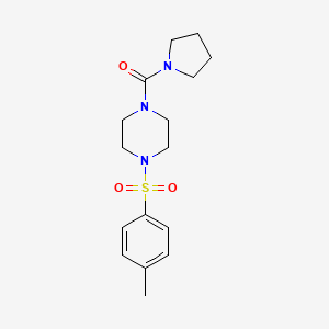molecular formula C16H23N3O3S B2786956 Pyrrolidin-1-yl(4-tosylpiperazin-1-yl)methanone CAS No. 723740-48-5