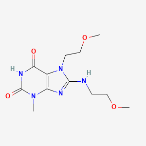 7-(2-Methoxyethyl)-8-(2-methoxyethylamino)-3-methylpurine-2,6-dione