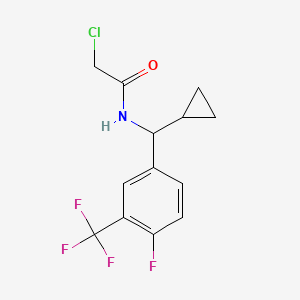 2-Chloro-N-[cyclopropyl-[4-fluoro-3-(trifluoromethyl)phenyl]methyl]acetamide