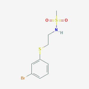 molecular formula C9H12BrNO2S2 B2786967 N-{2-[(3-bromophenyl)sulfanyl]ethyl}methanesulfonamide CAS No. 1333953-58-4