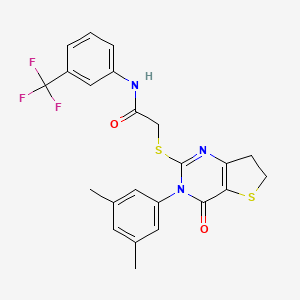 2-((3-(3,5-dimethylphenyl)-4-oxo-3,4,6,7-tetrahydrothieno[3,2-d]pyrimidin-2-yl)thio)-N-(3-(trifluoromethyl)phenyl)acetamide
