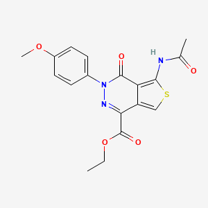 Ethyl 5-acetamido-3-(4-methoxyphenyl)-4-oxo-3,4-dihydrothieno[3,4-d]pyridazine-1-carboxylate