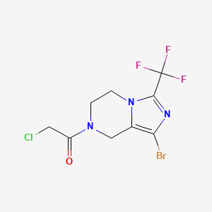 1-[1-Bromo-3-(trifluoromethyl)-6,8-dihydro-5H-imidazo[1,5-a]pyrazin-7-yl]-2-chloroethanone