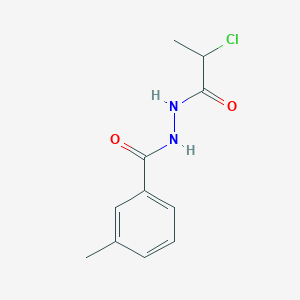 molecular formula C11H13ClN2O2 B2786980 N'-(2-chloropropanoyl)-3-methylbenzohydrazide CAS No. 929973-29-5