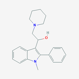 molecular formula C22H26N2O B027870 1-Methyl-2-phenyl-alpha-(piperidinomethyl)indole-3-methanol CAS No. 102557-67-5