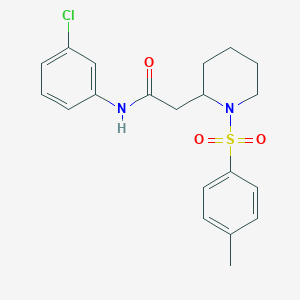 molecular formula C20H23ClN2O3S B2787026 N-(3-chlorophenyl)-2-(1-tosylpiperidin-2-yl)acetamide CAS No. 941955-14-2