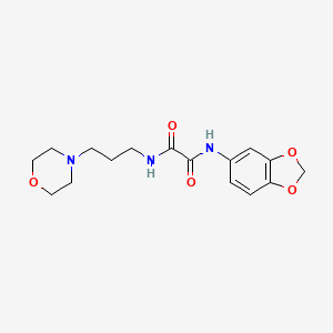molecular formula C16H21N3O5 B2787027 N1-(benzo[d][1,3]dioxol-5-yl)-N2-(3-morpholinopropyl)oxalamide CAS No. 900000-83-1