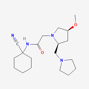 molecular formula C19H32N4O2 B2787028 n-(1-Cyanocyclohexyl)-2-[(2s,4s)-4-methoxy-2-[(pyrrolidin-1-yl)methyl]pyrrolidin-1-yl]acetamide CAS No. 2223426-09-1