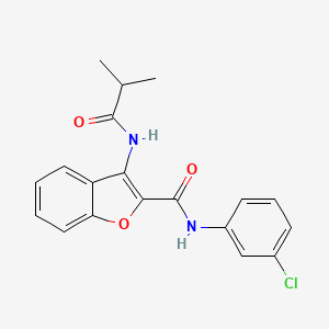 molecular formula C19H17ClN2O3 B2787052 N-(3-chlorophenyl)-3-isobutyramidobenzofuran-2-carboxamide CAS No. 888463-39-6