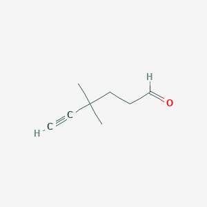 molecular formula C8H12O B2787063 4,4-dimethylhex-5-ynal CAS No. 209405-20-9