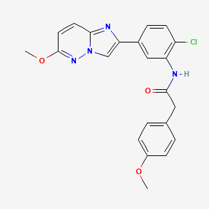molecular formula C22H19ClN4O3 B2787065 N-(2-chloro-5-(6-methoxyimidazo[1,2-b]pyridazin-2-yl)phenyl)-2-(4-methoxyphenyl)acetamide CAS No. 953243-75-9