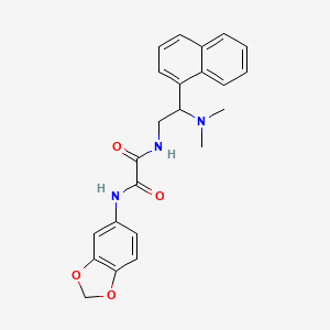 molecular formula C23H23N3O4 B2787075 N-(2H-1,3-benzodioxol-5-yl)-N'-[2-(dimethylamino)-2-(naphthalen-1-yl)ethyl]ethanediamide CAS No. 941977-03-3