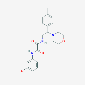 molecular formula C22H27N3O4 B2787095 N1-(3-methoxyphenyl)-N2-(2-morpholino-2-(p-tolyl)ethyl)oxalamide CAS No. 899955-39-6