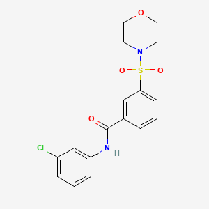 molecular formula C17H17ClN2O4S B2787113 N-(3-CHLOROPHENYL)-3-(MORPHOLINE-4-SULFONYL)BENZAMIDE 