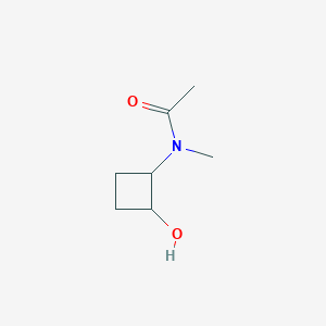 molecular formula C7H13NO2 B2787134 N-(2-hydroxycyclobutyl)-N-methylacetamide CAS No. 2200396-34-3