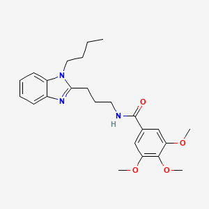 molecular formula C24H31N3O4 B2787191 N-[3-(1-BUTYL-1H-1,3-BENZODIAZOL-2-YL)PROPYL]-3,4,5-TRIMETHOXYBENZAMIDE CAS No. 850923-79-4