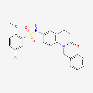 molecular formula C23H21ClN2O4S B2787200 N-(1-benzyl-2-oxo-1,2,3,4-tetrahydroquinolin-6-yl)-5-chloro-2-methoxybenzene-1-sulfonamide CAS No. 941906-40-7