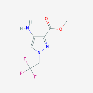 molecular formula C7H8F3N3O2 B2787326 Methyl 4-amino-1-(2,2,2-trifluoroethyl)pyrazole-3-carboxylate CAS No. 1697433-40-1