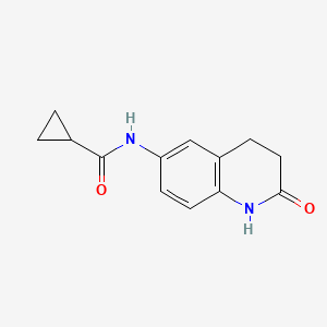 molecular formula C13H14N2O2 B2787390 N-(2-oxo-1,2,3,4-tetrahydroquinolin-6-yl)cyclopropanecarboxamide CAS No. 922054-62-4