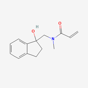 molecular formula C14H17NO2 B2787393 N-[(1-Hydroxy-2,3-dihydroinden-1-yl)methyl]-N-methylprop-2-enamide CAS No. 2411253-03-5