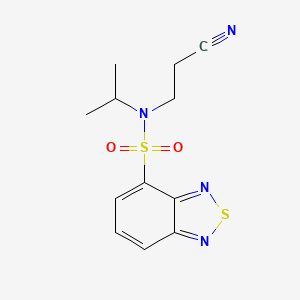 molecular formula C12H14N4O2S2 B2787413 N-(2-cyanoethyl)-N-isopropylbenzo[c][1,2,5]thiadiazole-4-sulfonamide CAS No. 312742-08-8