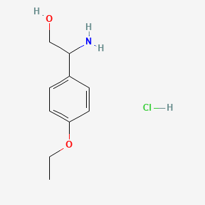 molecular formula C10H16ClNO2 B2787415 2-Amino-2-(4-ethoxyphenyl)ethan-1-ol hydrochloride CAS No. 1955522-88-9