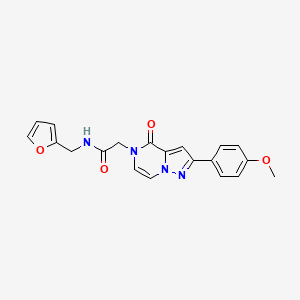 molecular formula C20H18N4O4 B2787433 N-[(furan-2-yl)methyl]-2-[2-(4-methoxyphenyl)-4-oxo-4H,5H-pyrazolo[1,5-a]pyrazin-5-yl]acetamide CAS No. 941938-36-9