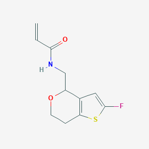 molecular formula C11H12FNO2S B2787435 N-({2-fluoro-4H,6H,7H-thieno[3,2-c]pyran-4-yl}methyl)prop-2-enamide CAS No. 2411248-15-0