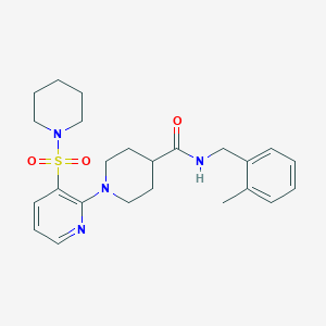 molecular formula C24H32N4O3S B2787456 N-[(2-methylphenyl)methyl]-1-[3-(piperidine-1-sulfonyl)pyridin-2-yl]piperidine-4-carboxamide CAS No. 1189443-67-1