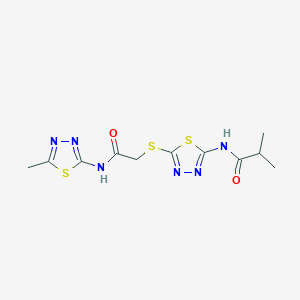 N-(5-((2-((5-methyl-1,3,4-thiadiazol-2-yl)amino)-2-oxoethyl)thio)-1,3,4-thiadiazol-2-yl)isobutyramide
