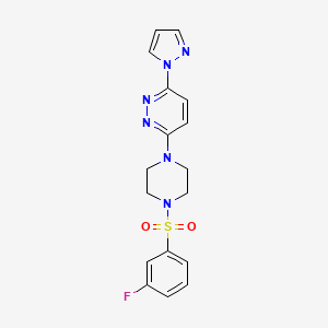 3-(4-((3-fluorophenyl)sulfonyl)piperazin-1-yl)-6-(1H-pyrazol-1-yl)pyridazine