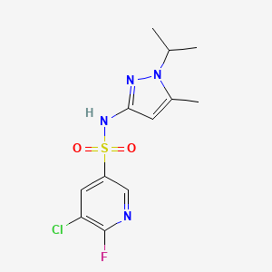 5-Chloro-6-fluoro-N-(5-methyl-1-propan-2-ylpyrazol-3-yl)pyridine-3-sulfonamide
