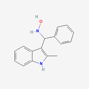 molecular formula C16H16N2O B2787482 N-[(2-methyl-1H-indol-3-yl)(phenyl)methyl]hydroxylamine CAS No. 2230807-65-3