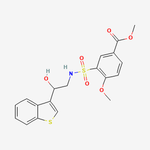 methyl 3-(N-(2-(benzo[b]thiophen-3-yl)-2-hydroxyethyl)sulfamoyl)-4-methoxybenzoate