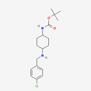 molecular formula C18H27ClN2O2 B2787500 tert-Butyl (4-((4-chlorobenzyl)amino)cyclohexyl)carbamate CAS No. 1286272-98-7